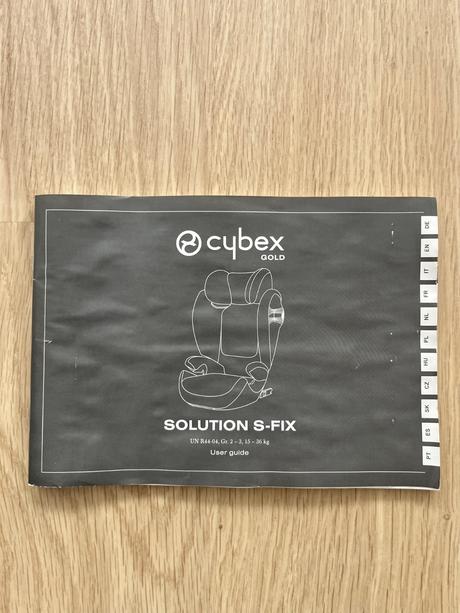 Cybex s-fix solution gold 15-36kg, cybex