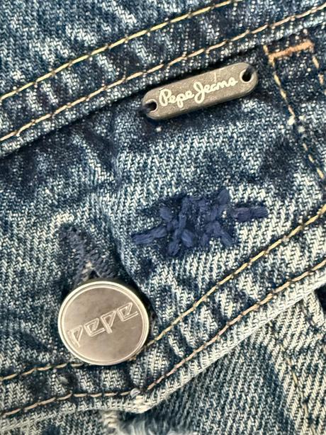 Dlhá riflová vesta pepe jeans, pepe jeans,s