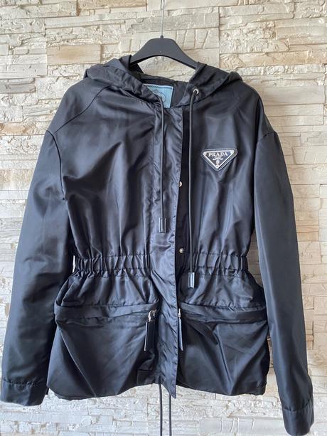Original prada nylon hooded jacket, prada,s