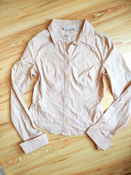 Bavlnená béžová tvarovaná košeľa zn. chantall, chantall,m