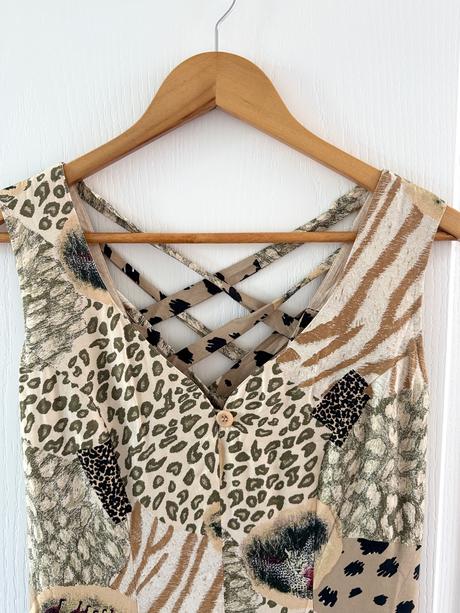 Jedinečné vintage šaty jean claire, safari, l