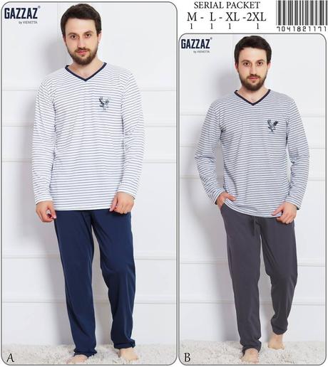 Pánske kvalitné bavlnené pyžamo, l - xxxl