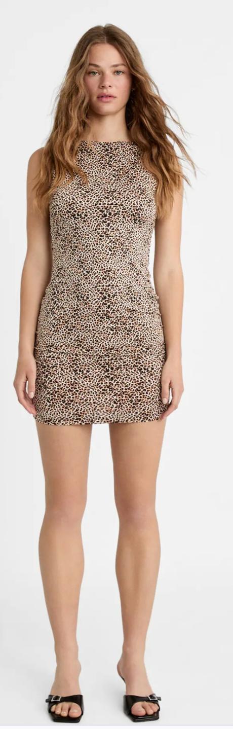 Tigrované šaty veľkosť l, stradivarius,l