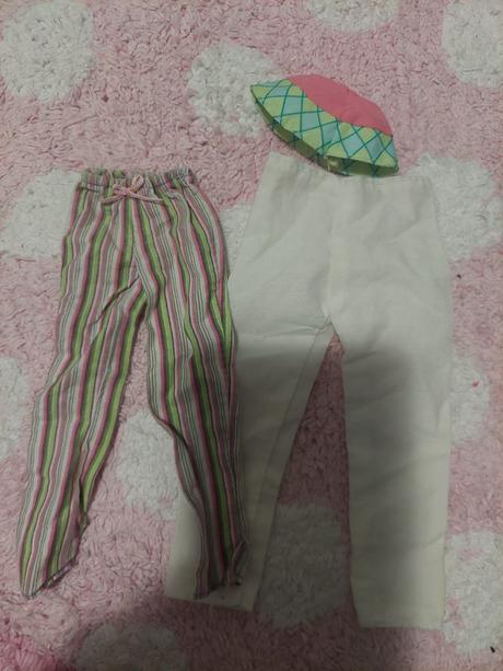 Oblečenie pre barbie, nohavice, klobuk,