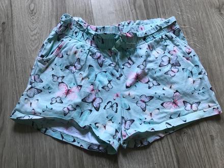 Kraťasy motýlik 6-8 rokov, h&m,128