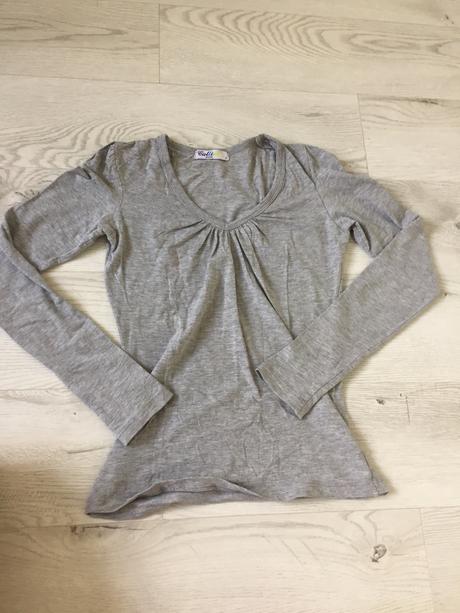 Šedé tričko s dlhým rukávom, calliope,s