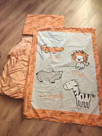 Oranzove obliecky zoo, šírka (cm): 90,dĺžka (cm): 120