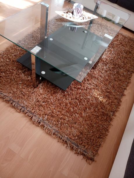 Koberec hnedo strieborny113x163 cm, 