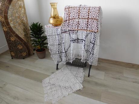 Obrus háčkovaný, malý+veľký, 