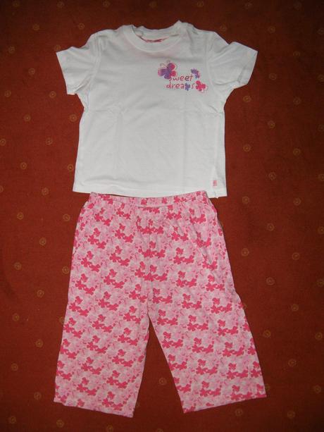 Letné pyžamo,len  3/4nohavice, 122