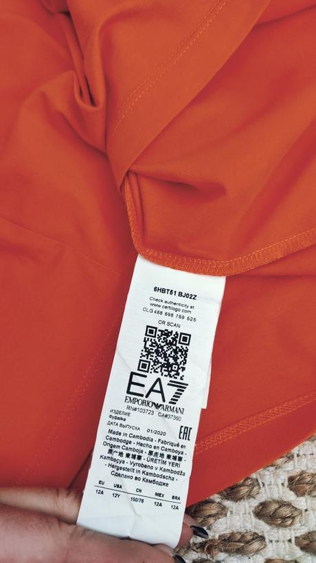 Bavlnené tričko emporio armani, 152