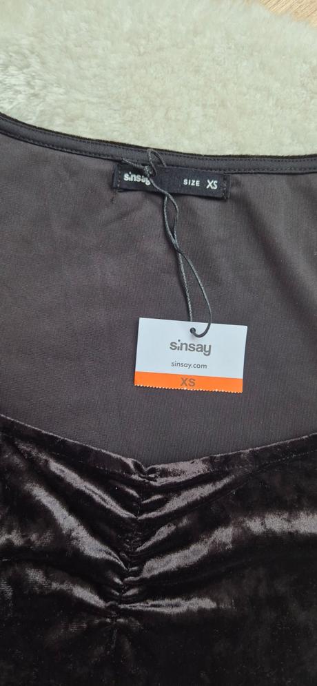 Krásne elegantné zamatové šaty sinsay, sinsay,xs