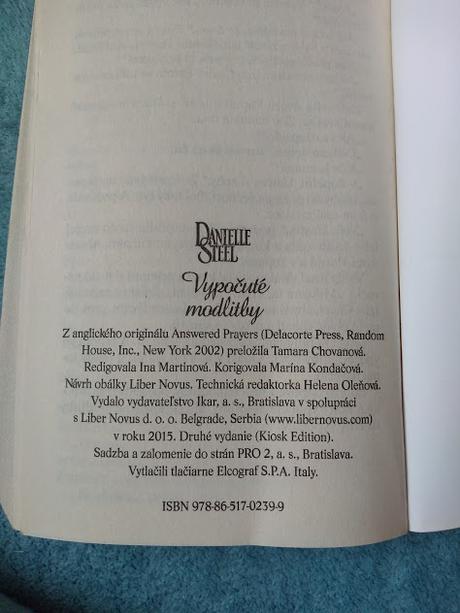 Kniha vypočuté modlitby, 