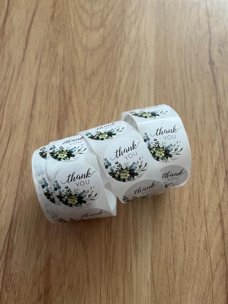 Thank you nálepky 100 ks, 