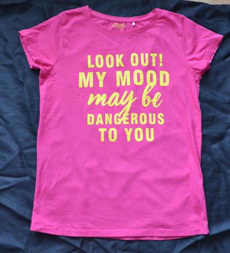 Ružové tričko s nápisom " dávaj si pozor...", reserved,158