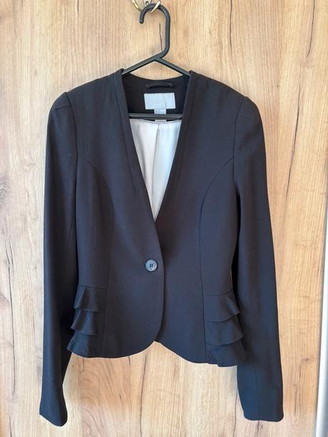 Čierne elegantné sako, h&m,34