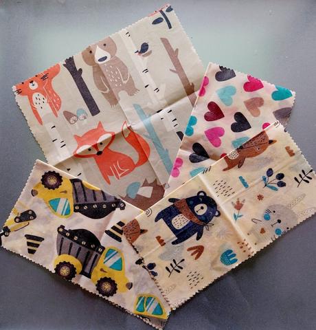 Voskove obrusky na potraviny, 