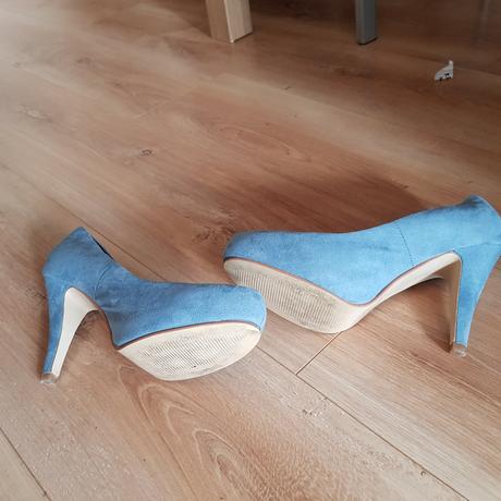 Modré lodičky platforma 39, 39