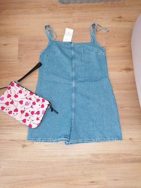 Zara dzinsovy festivalový overal, zara,l