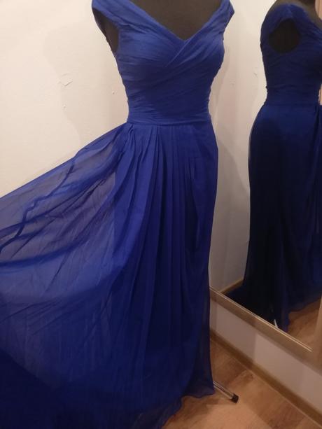 Spoločenské šaty dlhé, modré, xs