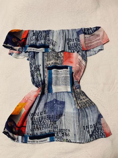 Top s volánom a odhalenými plecami zn. magenta, l / m