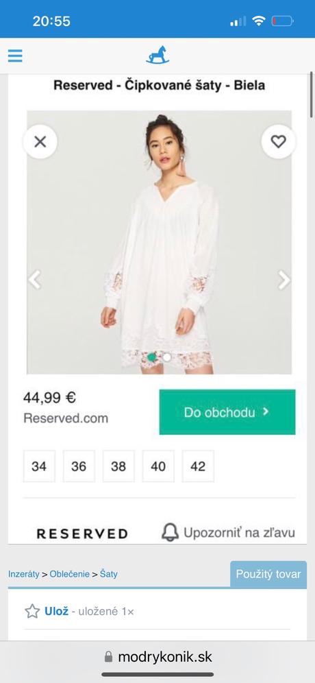 Šaticky s nádhernou krajkou na rukavov, reserved,xs