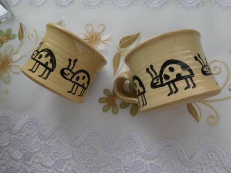 Hrnček keramický 2 kusy-lienka, 