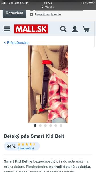 Aký máte názor na bezpečnostný pás Kid Belt?