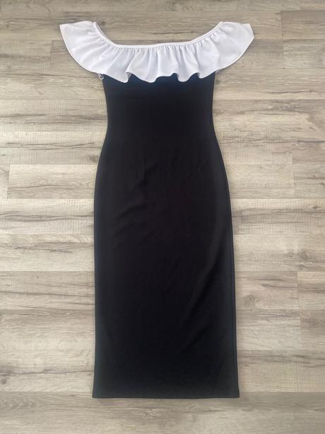 Čiernobiele šaty, h&m,xs