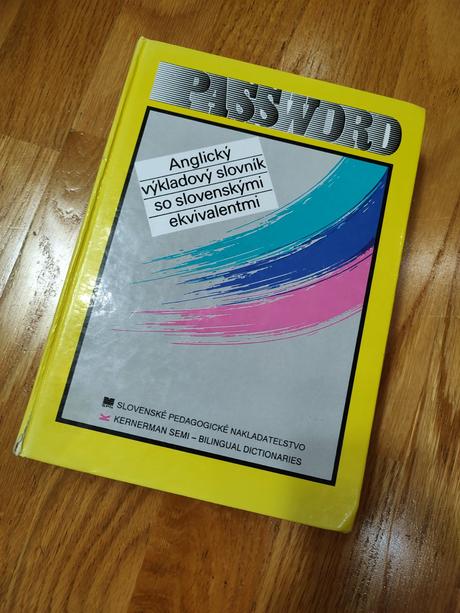 Password - anglický výkladový slovník, 