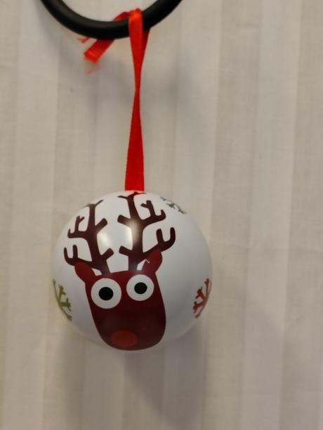 Vianočná ozdoba otvárateľná guľa sob, 7 cm,