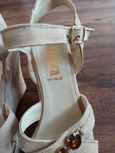 Letné kožené sandále na platforme, 36