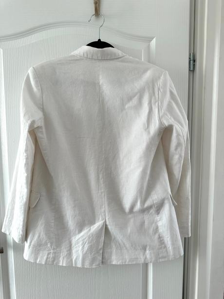 Biele ľanové sako, m
