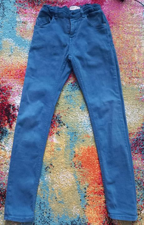 Zara tmavomodre elegantne nohavice, zara,146