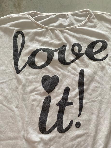 Biele over size tričko, 158