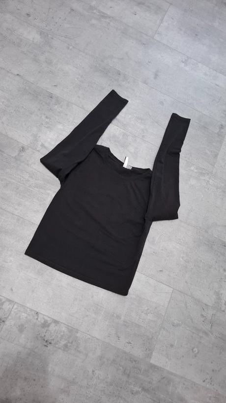 Cierne crop bavlnene tricko, h&m,m