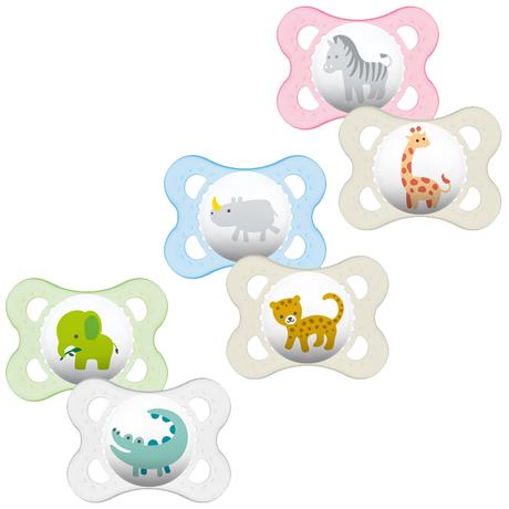 Mam silikónový cumlík nature animal 2ks, 0m+, mam