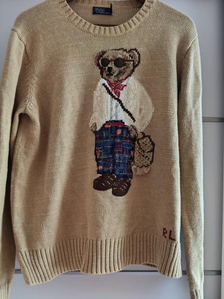 Ralph lauren bear originál luxusný sveter l, ralph lauren,l
