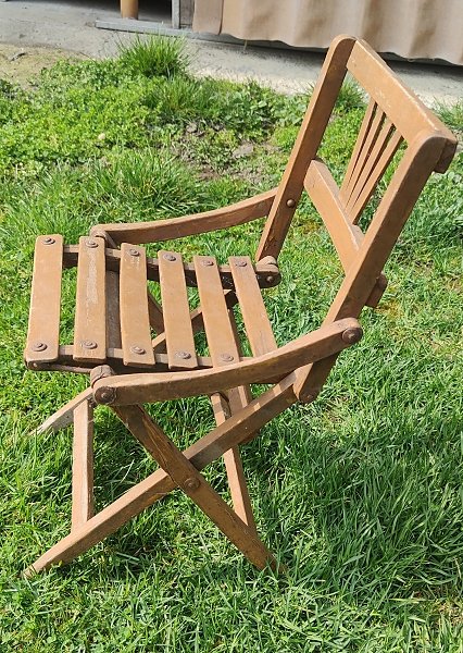 Retro skladacia stolička pre deti, 