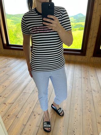 Pruhované bavlnené dlhšie tričko - calvin klein, calvin klein,s