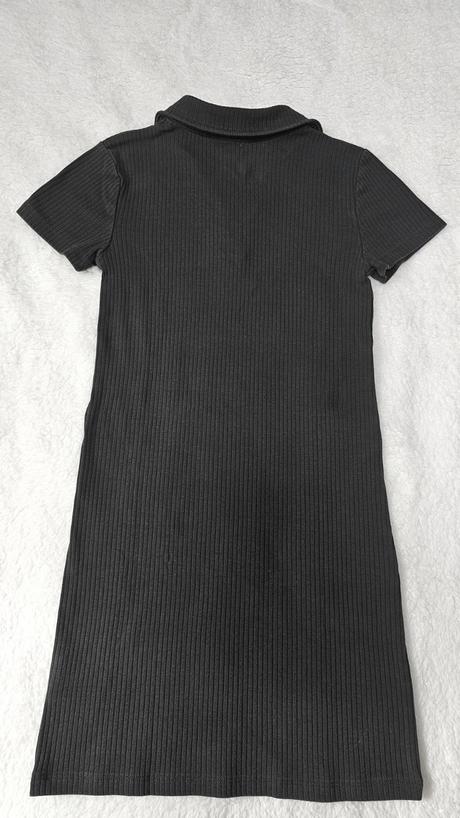 Čierne úpletu šaty s límčekom, h&m,134