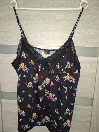Satenovy top na ramienka, vero moda,l