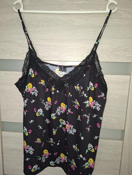 Satenovy top na ramienka, vero moda,l