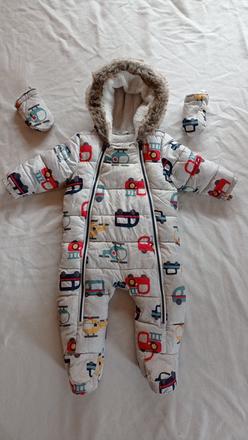 Zimný overal fred&flo, autíčka, 8-12mes,, f&f,74