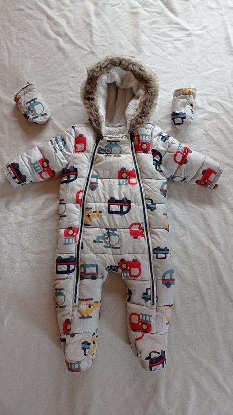 Zimný overal fred&flo, autíčka, 8-12mes,, f&f,74