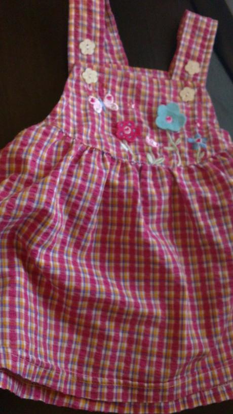 Šaty s tračkami+blúzka,zn.baby classics,na 1rok, 86