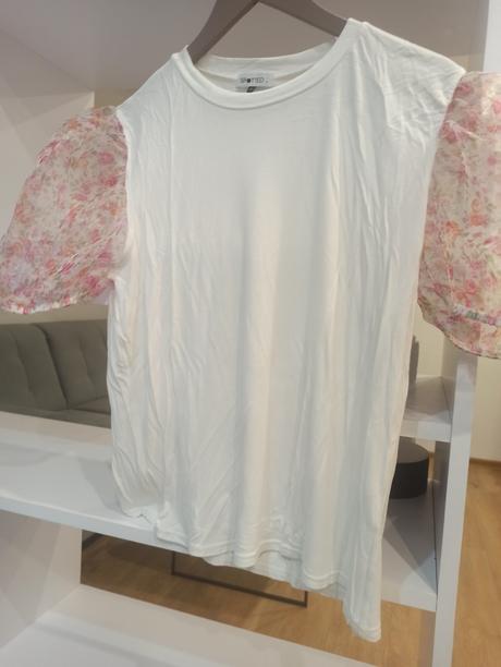 Dámske tričko s puf rukávmi, m