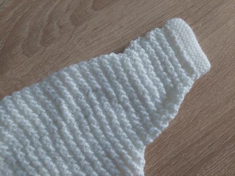 Štrikované biele bolerko veľ.98-104, 98