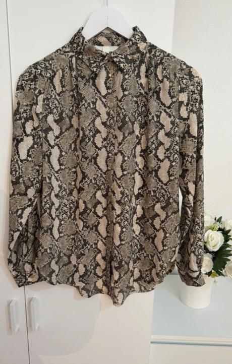 H&m štýlová blúzka s hadím vzorom, h&m,34
