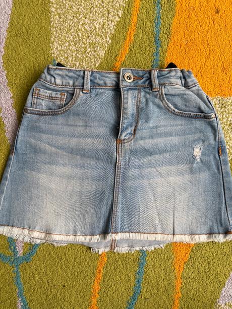 Riflová suknička, zara,128